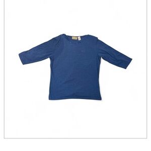 Liz Claiborne ladies Long Sleeve vintage Blue Tee Size Medium